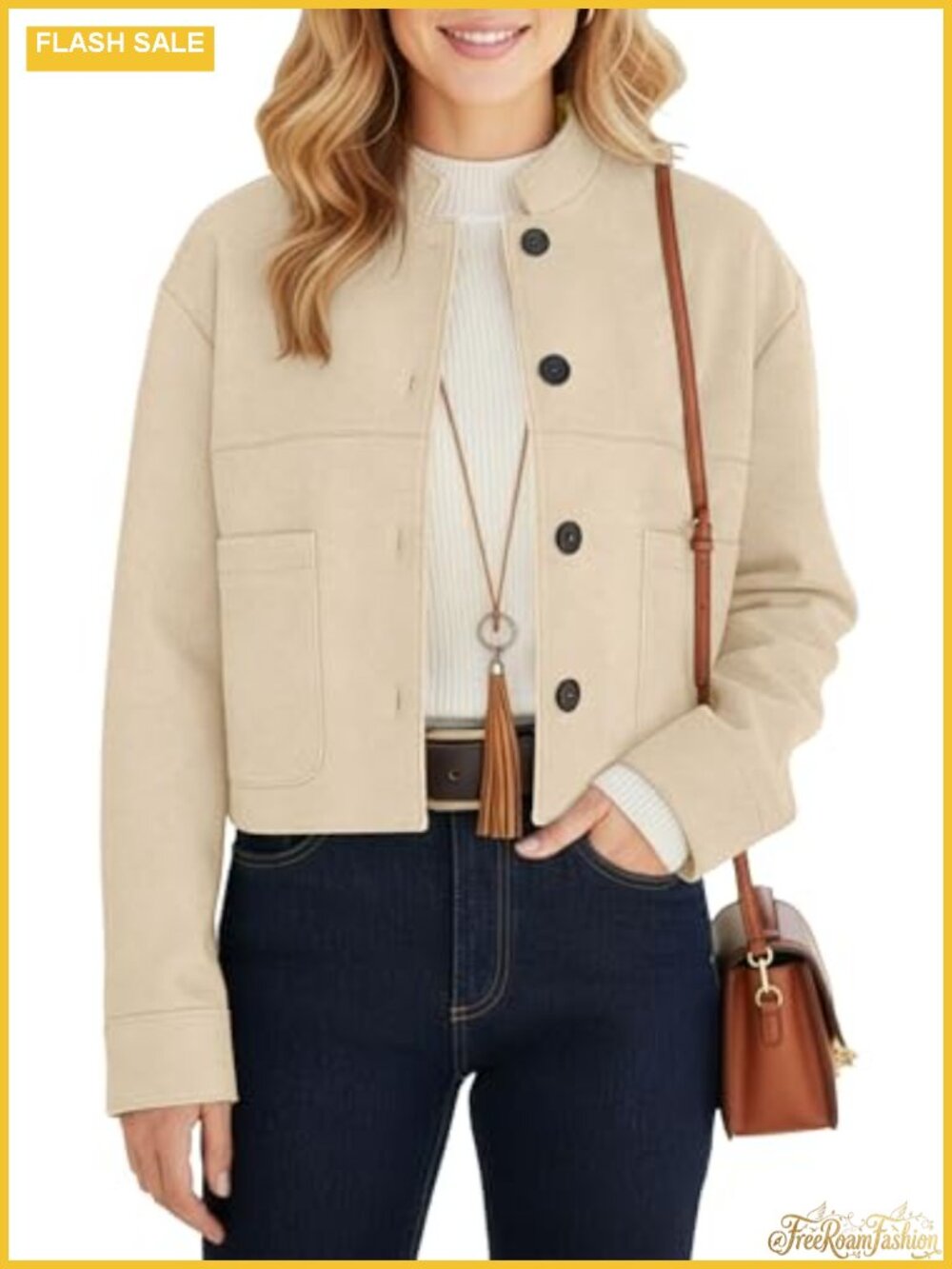Womens Faux Suede Cropped Bomber Jacket Lightweight Aviator Coat